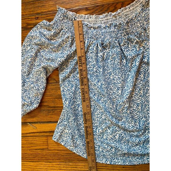 Adorable Summer Top Women’s Loose Small Melloday Blue White Lightweight - Picture 7 of 11